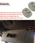 Sun Visor Retainer Clip 2-Piece Beige Color Replacement For Ford Fusion 2006-2012, Lincoln MKZ 2006-2012, installed on visor