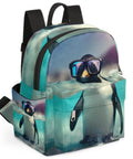 Mini Backpack Purse For Women Multi Functional Go To Everyday Daypack With Adjustable Straps Soft Shoulder Bag with penguin design