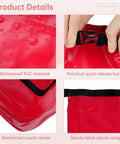 Rugged Outdoor Emergency Kit For Water Sports And Camping Waterproof Top Roll Case with buckle and PVC material details