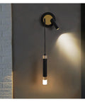 Upgrade Your Hangout With These Top Tier Wall Sconces And Hanging Wire Lamp Pair Offering Glare Free Led Lighting For Chill Living Room Or Bedroom Setup In Warm White Matte Acrylic Shading. Wall sconce with black and gold finish, hanging light fixture.