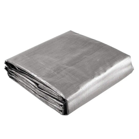 Folded 18x24 Foot Heavy Duty Waterproof Tarp Tarpaulin 10 Mil With Eyelets And Reinforced Edges Reversible Shade Canopy
