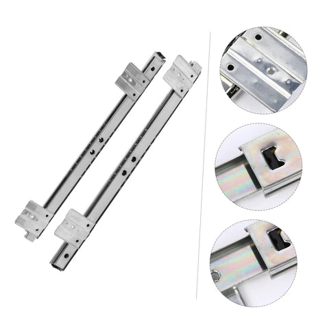 13.77 Inch Bearing Keyboard Slide Rails With Soft Close Under Desk Drawer Slides For Custom Keyboard Tray Mounts Ball Bearing Design