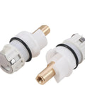 Heavy Duty Faucet Stem Assembly Kit For Two Handle Kitchen Bath And Tub Shower Universal Replacement Parts with brass and rubber materials.