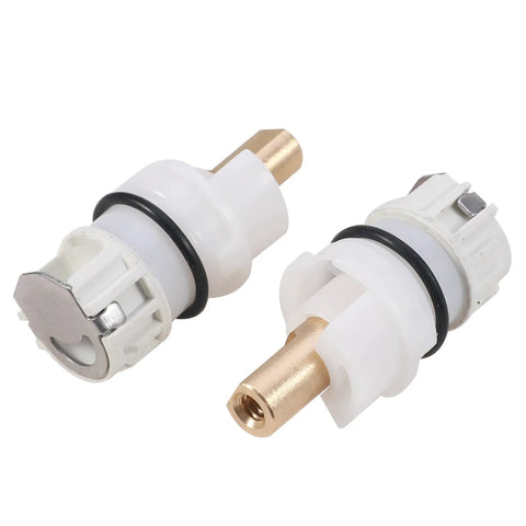 Heavy Duty Faucet Stem Assembly Kit For Two Handle Kitchen Bath And Tub Shower Universal Replacement Parts with brass and rubber materials.