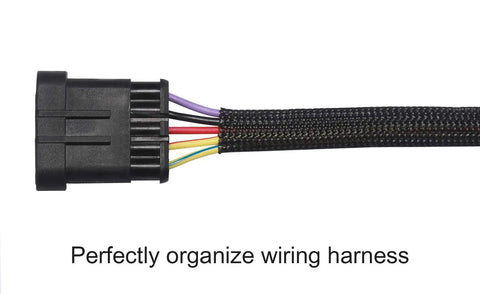 Expandable PET Braided Cable Sleeve 1/4 Inch And 1/2 Inch, black, covering wiring harness for car audio protection
