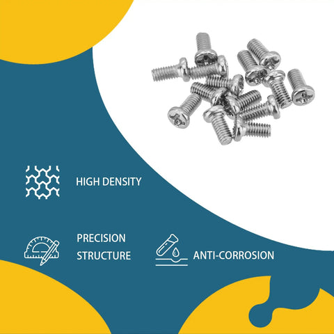Rock Solid 1000 Piece Mini Screw Assortment Kit M1.6 To M3 Heavy Duty Carbon Steel Fasteners showcased on a colorful background.