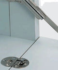 Two Pack Folding Cabinet Hinge Alloy Double Cup Up And Down 180 Degree Hidden Flat Hinge Silent Hydraulic Buffer Adjustable