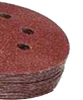 Check Out This Rad 5 Inch Sandpaper Set Of 75 Aluminum Oxide Discs With Five Grits Made Super Tough For Chipping Rust, Peeling Paint, And Polishing Wood Or Metal Gear Up Your Garage Projects Today, showing sandpaper discs stacked.
