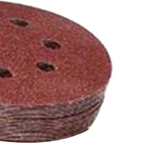 Check Out This Rad 5 Inch Sandpaper Set Of 75 Aluminum Oxide Discs With Five Grits Made Super Tough For Chipping Rust, Peeling Paint, And Polishing Wood Or Metal Gear Up Your Garage Projects Today, showing sandpaper discs stacked.