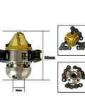 Industrial Grade High Pressure Rotating Chain Nozzle For Sewage Sludge Cleaning Fits Three Eighths And One Half Inch Lines 40L 70L Capacity Multi Directional Water Outlets Cleans Entire Pipe Length Dredging Pipeline Tool Yellow, 90mm x 16mm