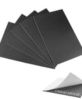 Self Adhesive Neoprene Foam Sheets, 5 Pcs, 12 By 8 By 1 Eighth Inch, black sheets fanned out with adhesive backing