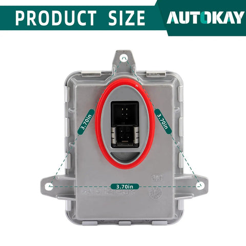 Direct Fit D3S D3R Xenon Headlight Ballast for Cadillac XTS CTS Range Rover Kia Sorento Volvo C30 C70, size shown as 3.70 inches