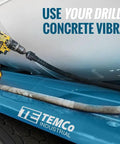 Cordless Concrete Vibrator Drill Powered Vibrating Tool for Fast, Smooth Pours, 5 Foot Reach, 5 Sixteenth Inch Shaft