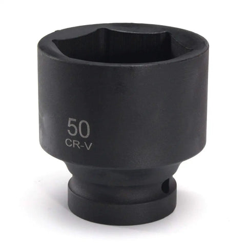 50mm Cr-V socket from 27 Piece Impact Socket Set With Three Quarter Inch Drive Includes Metric And SAE Sockets, Drop Forged