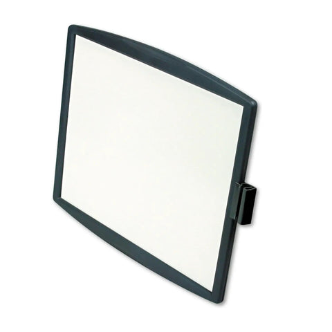 Plastic PA Dry Erase Board 11 By 14 Writing Surface With Included Marker And Eraser Tip ViperPin Mounting, dark graphite view.