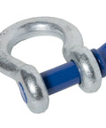 Hardcore One Inch Bow Shackle Built For Massive Loads With 8.5 Ton Working Load Limit Hot Dip Galvanized Forged Steel Rigging Hardware.
