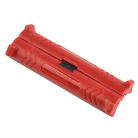 Fabuletta Rotary Electric Wire Stripper For Coaxial Cable Peeling Handy Portable Hand Tool With Precise Insulation Removal Durable Plastic Grip Easy Use For Professional Electricians And Diy Projects Red Color