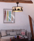 HomeStock Acadia 20-inch Indoor Ceiling Fan with Dimmable Light Kit and Remote Control in a cozy living room setting.