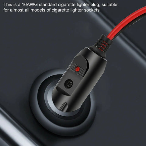 Hot Ride Ready 2 Pack DC 12V Cigarette Lighter Adapter Kits With 10A And 15A Fuses Built In Plus Protective Sleeves Using Solid Copper For Tough Vehicle Electronics That Won't Fail You, 16AWG plug in car socket