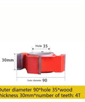Heavy Duty Carbide Spindle Shaper Cutter For Door Panels Shapes Profiles With Dead On Accuracy Smooths MDF And Plywood Rock Solid Dynamic Balance Handles High RPM Sweet Finished Edge showing dimensions.