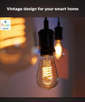 Smart Filament LED Bulbs White A19 Edison Style Two Pack For Vintage Look With Modern Vibe Mood Lighting