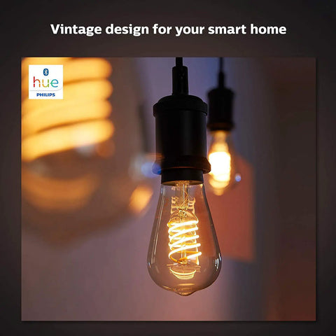 Smart Filament LED Bulbs White A19 Edison Style Two Pack For Vintage Look With Modern Vibe Mood Lighting