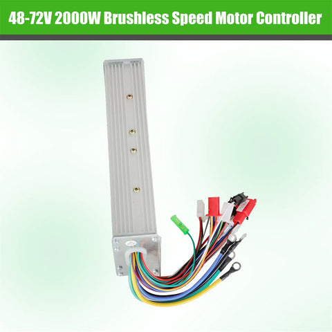 48V-72V 2000W Brushless Motor Controller For Electric Bike Replacement Beefed-Up Power With Hall Sensor Options Easy Install