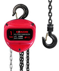 Beefed Up 1 Ton Hand Chain Hoist with 20 Ft Lift, 2200 Lb Capacity, Come Along Winch with G80 Chain and Dual Hooks