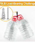 120 Piece Zinc Alloy Drywall Anchor Kit With 60 Self Drilling Anchors And 60 Expansion Screws For Drywall Hollow Brick And Lightweight Partition Walls No Pre Drilling Fast Installation For Diyers, 70LB load test