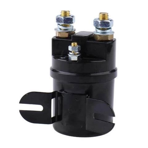 Heavy Hitter DC Contactor Normally Open Switch 100A 200A 300A High Amp Electrical Relay for Electric Trucks and Engineering Machinery, black with terminal connections.
