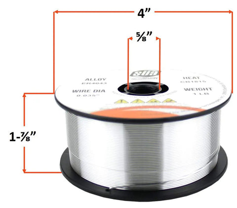 ER5356 MIG Aluminum Welding Wire 6 Spools 0.035 Inch Diameter 1 Lb Each For Aluminum Welds On 5050 5052 5083 5356 5454 And 5464