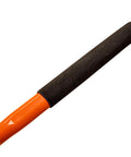 Close-up of 30 Inch Steel Hookaroon Built In The USA Orange Powder Coat Durable Steel Handles And Hooks With Comfortable Rubber Grip