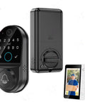 Keyless Entry Door Lock With 1080P HD Camera And Infrared Night Vision, Auto Lock And WiFi Smart Deadbolt, Fingerprint Keypad