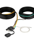 25 Foot 4 Pin 5 Wire Trailer Wiring Harness Kit With 18 AWG Copper Core Nylon Sleeve And PVC Jacket for 4 Way Flat
