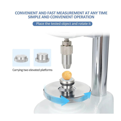 Easy Peasy Digital Grain Hardness Tester Meter with two elevated platforms for measuring seed hardness with precision.