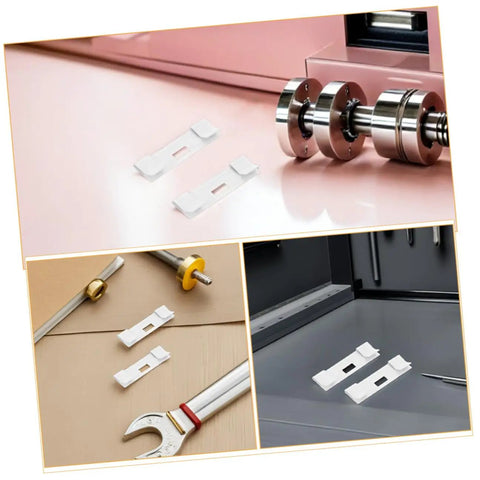 Vertical Blind Repair Kit With Metal Vane Saver Clips 24 Replacement Slats for Window Shades, easy install, shown in various settings