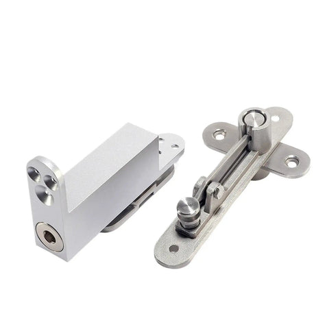 360 Degree Hydraulic Automatic Return Door Closer With Hidden Hinge for Roll Easy Closing and Dead Stop Alignment showing aluminum hinge parts.