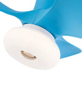 Ceiling Fan with Light 22 Inch 6 Speeds Timing 3 Color Temperatures for blue fan blades and white light fixture detail.