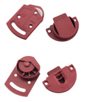 16 Pieces Plastic Red Cabinet Sliding Door Pulley With Screws Wardrobe Roller Track Gear Panel Interior Kit components