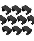 10Pcs Black Plastic Patio Sofa Clips For Wicker Furniture Quick Install Chair Couch Connectors Universal Fit Fasteners For Outdoor Lounge Sets