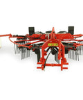 Kuhn GA 4731 GM 1:32 Scale Single Rotor Rotary Rake Die Cast Farm Implement Accessory For Tractor Models front view