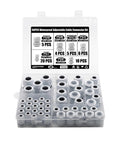 One-Stop Waterproof Cable Gland Kit, 50 Pcs with PG7-PG19 range in a durable PP box, showing organized plastic glands and labels.