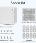 Hella Weatherproof Abs Plastic Junction Box IP65 Rated Secure Latch Closure with mounting plate and screws included.