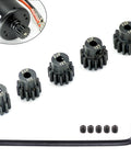 Hardened 32P Pinion Gear Set For 1/10 RC Cars 0.8 Metric Pitch 3.175mm Shaft Includes 10T 11T 12T 13T 14T Pinions Built From Tough Steel For Reliable Power And Beefed Up Performance In Your Electric Motor Upgrade