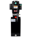 Heavy Duty Hydraulic Power Unit For Car Lifts, 220V AC Single Phase With 10 Quart Oil Reservoir, front view of motor and reservoir.