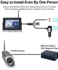 Heavy Duty Wireless 7 Inch Monitor Forklift Front View Camera With Bold Magnetic Mount And Massive 9600 Mah Power Bank setup diagram
