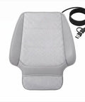 Cooling Car Seat Cushion Fan For Chevy Volt Bolt EV Blazer Keeps Your Back From Getting Sweaty Even When The Thermostat Cranks Up Thanks To Smart Sensor Tech And Honeycomb Mesh Airflow So You Stay Cool As A Cucumber with USB cord and mesh surface.
