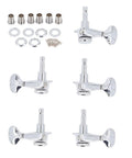 Top Notch Aramox Guitar Locking Tuners 3 Left 3 Right Set With 1:21 Gear Ratio For Smooth Precise Pitch Control Alloy Steel Pegs And Sealed Lubrication For Snappy Easy Installation On Electric Or Acoustic Guitars, six chrome tuners and mounting hardware
