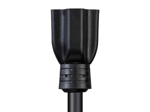 Heavy Duty Locking Power Cord L5-20P Plug To NEMA 5-15/20R Receptacle 20 Amp 125 Volt 12 AWG 2 Foot Black Built Tough For Power Tools Generators RVs Home Workshop Use black locking plug end