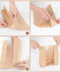 Folding Large Kraft Paper Bread Bags With Window 13.7 Inch By 8.2 Inch By 3.5 Inch 30 Pack For Sourdough And Homemade Breads Pastries
